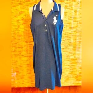 Ralph Lauren Navy Polo Dress Big Pony Logo LG